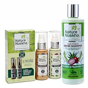 Nature Nuskha 3-Step Hair Fitness Total Solution- Unique Combo Pack