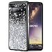 Produktbild KOUYI Galaxy S10e Hülle Glitzer, Fließen Flüssig Glitzer Mode 3D Bling Cute Schwarz Silikon Weich Flexible TPU Bumper Smartphone Cover Beschützer für Samsung Galaxy S10e (Silber)
