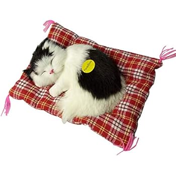 Chat En Peluche Simulation Jeux Assis Ou Dormi En Tapis