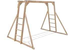 Dunster House Kids Wooden Monkey Bars – Durable Pressure-Treated Timber Climbing Frame for Children’s Outdoor Play. Safe, Weather-Resistant and Ideal for Active Playtime Adventures.