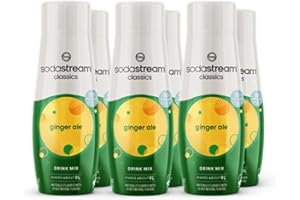 SodaStream Flavours Classic Ginger Ale, Fizzy Drink Maker Concentrate, Aspartame Free SodaStream Syrup, Sparkling Water Flavouring with Natural Ginger, Low Cal Mixer for Cocktails - 6x440ml Multi Pack