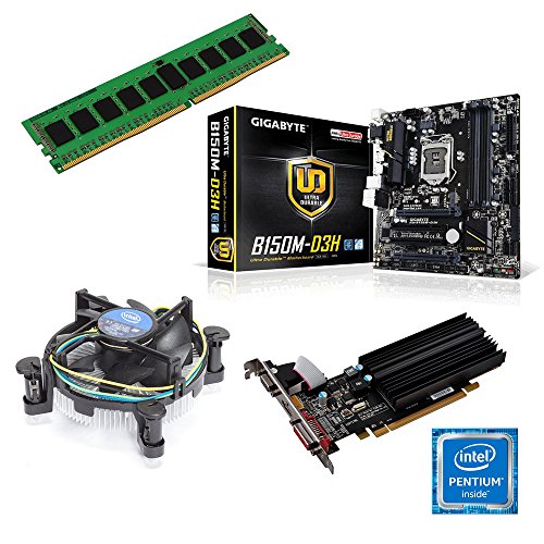 One PC Aufrüst-PC | Intel Pentium G4500, 2 x 3.50GHz | Skylake | montiertes Aufrüstset | Mainboard: Gigabyte GA-B250M-D3H | 8 GB RAM (1 x 8192 MB DDR4 Speicher 2133 MHz) | CPU Mainboard Gehäuse Bundle | Grafik: 2048 MB AMD Radeon R5 230 DVI, HDMI, VGA | Gehäuse: ONE Design-Gehäuse Midi-Tower | 350 Watt leise, 120mm | komplett fertig montiert! - 2