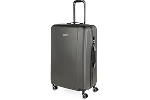 ITACA - Valise Grande Taille 23Kg Rigide Spacieuse XL pour Soute Avion Ultra Résistante avec Cadenas À Combinaison Idéale pour Voyages Longs Et Moyens Séjours, Anthracite