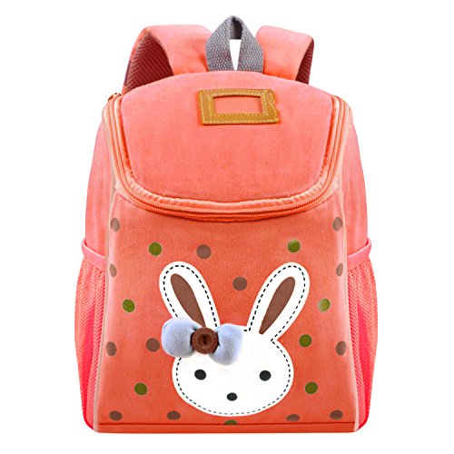 Preisvergleich Produktbild Vox Tier Hase Kleiner Kinderrucksack Babyrucksack Mädchen Kindergartenrucksack mit Brustgurt Kindergartentasche für Mädchen Orange