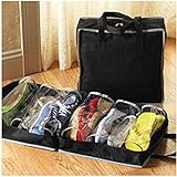 Schützen Sie Ihre Schuhe. meisijia Tragbarer Schuh-Kasten-nichtgewebte faltende Spielraum-Schuh-Organisator-Beutel schwarz