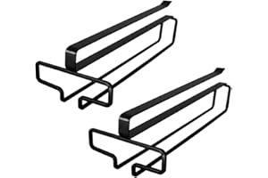 Greyoe Colgador de Copas, 2 Piezas Soporte Copas Colgante Cuelga Copas Soporte para Copas de Vino Colgador Copas Vino sin Taladrar Fácil de Instalar para Barra Cocina, Negro