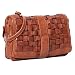 Produktbild ALMADIH Leder Damentasche JOSIE aus Premium Rindsleder braun Vintage - Ledertasche Umhängetasche Schultertasche Clutch Bag Handtasche Freizeittasche City Bag geflochten Knautschleder gewaschenes Leder