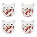 ESUMIC® Corner Guards Child Baby Safe Silicone Protector Table Corner Edge Protection Cover 4 Pack (White Cat)