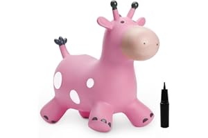 U&C Planet Jouets gonflables pour Enfants, Girafe, Cheval Gonflable, Cheval Sauteur, Jouets gonflables pour garçons et Filles, Gonflable Hopper Bouncy.