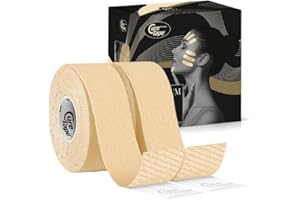 CureTape Beauty | Kinesio tape | Bande anti-rides pour le visage | Face Lift Tape pour tonifier, raffermir et raffermir la peau | Bande de kinésiologie pour visage et peau sensible | Doux sur la peau