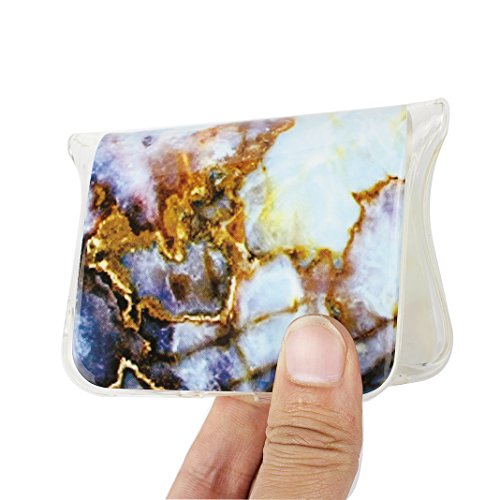 Huawei P10 Lite Hülle Silikon, Rosa Schleife Schutzhülle für>Huawei P10 Lite< Ultra Dünn Slim Case Flexible Soft Weich TPU Silicone Backcover Bumper Schale Handyhülle mit Bunte Marmor Muster , Gold Marmor - 5