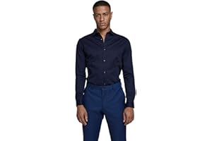 JACK & JONES Koszula męska Super Slim Fit, Niebieski (Navy Blazer), S