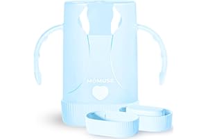 MOMUSE Baby Pouch Holder, Supporto per Sacchetti a Doppio Coperchio per Sacchetti di Cibo e Scatole di Bevande, Maggiore Capacità, Autoalimentante, Supporto per Sacchetti Anti-schiacciamento