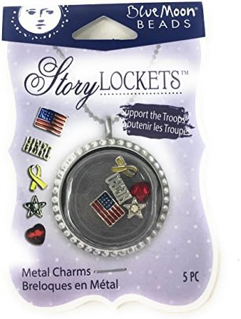 Blue Moon Beads Story Lockets Metal Charm, Troops, Assortment, 5-Pack