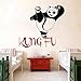 Produktbild Vinyl Wandtattoo Kung Fu Karate Chinesische Kampfkünste Panda Bär Tier Unterhaltung Zoo Wandaufkleber Wandsticker Wanddekoration Fototapete Dekoration für Kinderzimmer Emblem Kung Fu Club Logo A384