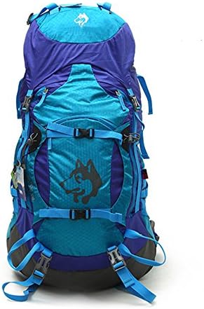 55L Adult Trekkingrucksäck Waterproof Rucksack Backpack Hiking Rucksack Nylon Bag with Rain Cover Hiking Backpack with a large capacity, Perfect for Hiking, Mountaineering, Travel and Sports and Camping – 1005, blue