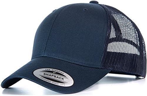 Mens Classic Retro Polycotton Trucker Snapback Cap