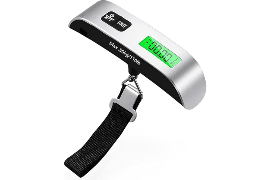 Blendura Digital Luggage Scale, Portable Luggage Weight Scale, Hanging Suitcase Weigher for Travel, Suitcase Scale with Temperature Measurement Function 110 lb/ 50KG Capacity