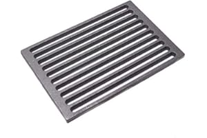 Fonderia Bongiovanni | Griglia in Ghisa | Griglia per Camino | Stufa Pellet | Barbecue Fondello per Cenere | cm 20,6x30x1