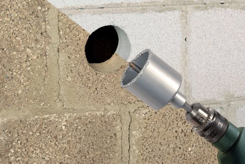 Wolfcraft 3896000 1 Bohrkranz HM ø 68 mm inklusiv Schaft und Bohrer - 2