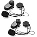 Produktbild T Tocas 2 Stück / Set 800m Fahrradhelm Bluetooth Bt-Freisprecheinrichtung Mikrofon Headsets Kit, Unterstützung Biker Motorradfahrer Roller-Reiter zu Reiter / Reiter zu Sozius