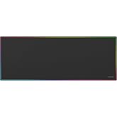 MARSGAMING MMP224, Alfombrilla Gaming XXL 880x330mm, Dise&ntilde;o de Bordes Rainbow, Base Antideslizante de Caucho Natural, Superfi