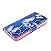 iPhone 5S Case,iPhone 5 Cover,Flip Case for iPhone 5/5S ,Ukayfe iPhone 5/5S Elegant Blue Butterfly Pattern PU Leather Flip Wallet [Stand Feature] Flip Folio Protective Skin Case for iPhone 5/5S with 1 x Black Stylus