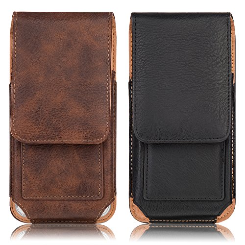 iNNEXT iPhone 7 Plus sacchetto di caso piÃ¹, Custodia verticale Pouch Holster passante per cintura, porta carte di credito con Clip per cintura e supporto verticale, con fondina per iPhone 6 / 6S / 7 Plus/ Samsung Galaxy NOTE, 5/4/S6 & Edge 2 Plus, Galaxy S7 Edge - 5.5 '' (nero)