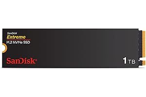 SanDisk Extreme 1TB M.2 NVMe SSD, wewnętrzny dysk SSD, PCIe Gen4, prędkość odczytu do 5150 MB/s, M.2 2280, technologia nCache, 5 lat