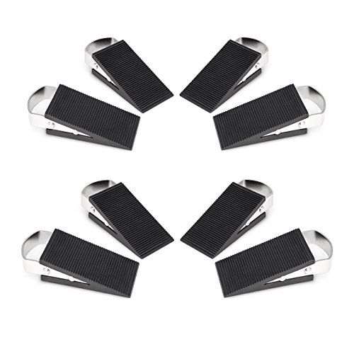 Türkeil Set 8-teilig Edelstahl Türstopper silber/schwarz