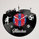  Gravinci Schallplatten-Wanduhr München Fan