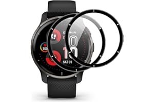 KONEE Folia ochronna kompatybilna z Garmin Venu 2 Plus, 【2 sztuki】 HD przezroczysta [odporna na zarysowania, pełne pokrycie 3D, bez pęcherzyków powietrza, nie pozostawia odcisków palców] folia ochronna na wyświetlacz do Garmin Venu 2 Plus