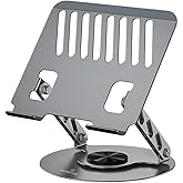 Minesk Macbook ve Laptop Standı 360 Derece D&ouml;nebilen Boyutu Ayarlanabilir Al&uuml;minyum Alaşım Ergonomik Tasarım Bilgisayar Tutuc