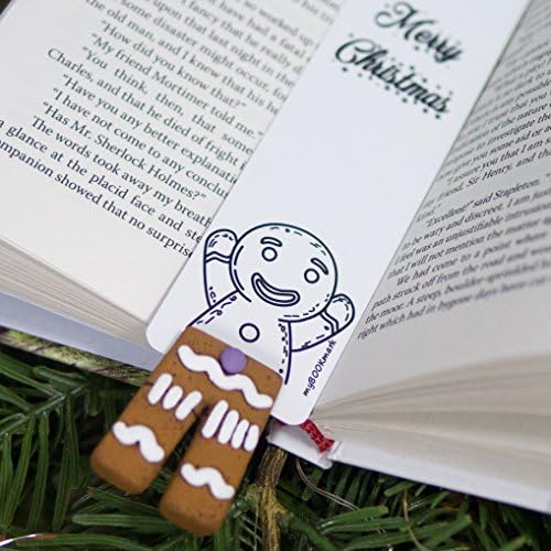 Christmas Handmade Bookmark Gifts. Awesome Present for Book Lovers Women Men Girls and Boys! Great Holiday Present for Friends Family. New Year's Surprise Gift for Her Him! (Gingerbread Man legs)