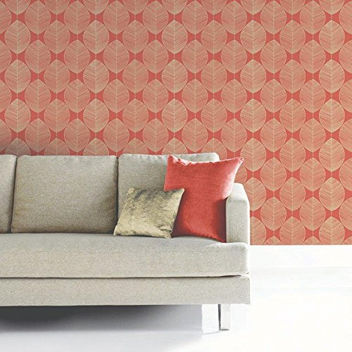 Tapete Arthouse Opera Retro Blatt Muster Blätter Motiv Designer – Bernstein 408208 - 2