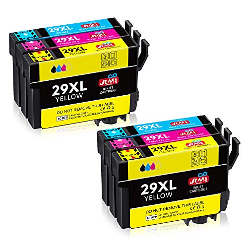JIMIGO 29 XL 29XL Cartouches d'encre Remplacement pour Epson 29 Cartouches Kompatibel mit Epson Expression Home XP-255 XP-245 XP-445 XP-345 XP-235 XP-435 XP-442 XP-342 XP-247 XP-335 XP-352 XP-355