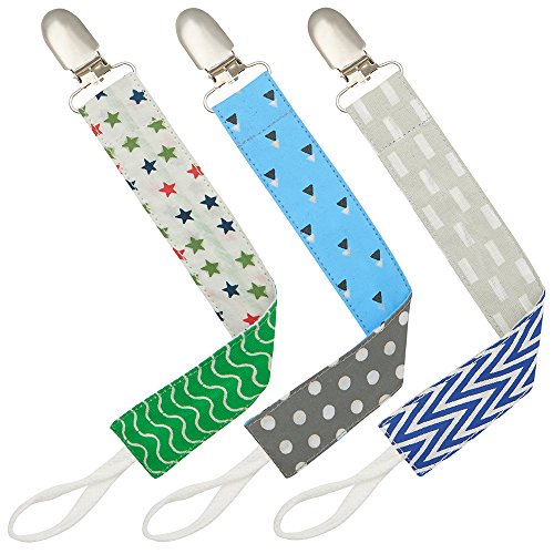 Pacifier clip holder - 3 pack - boys designs