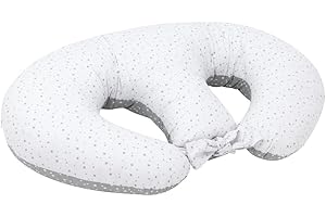 BELLOCHI GROWING IN STYLE Bellochi Poduszka ciążowa i do karmienia dla bliźniaków - wielofunkcyjna poduszka do karmienia piersią z poszewką ze 100% bawełny - certyfikat OEKO-TEX (Polaris)