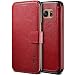 Produktbild Samsung Galaxy S7 Edge Hülle, VRS Design® Leder Schutzhülle [Rot] Handgefertigt Leder Cover Prämie PU Ledertasche Etui Stoßsichere Lederhülle Brieftasche Case mit 3 Kartenfach [Layered Dandy] für Samsung S7 Edge (2016)