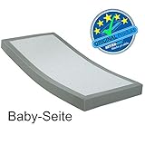 ABC Junior-Duo Kindermatratze mit Trittkante, Baby und Kleinkindseite, Bezug mit Aloe Vera - 3