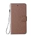Produktbild DENDICO LG G6 Hülle, Flip Brieftasche Tasche Handyhülle mit Standfunktion und Kartenfach, Magnetverschluss Leinwand Wallet Etui TPU Schutzhülle für LG G6 - Brown