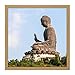 Produktbild Beria L. Rodriguez Tian Tan Buddha Statue Photo Square Wooden Framed Wall Art Print Picture 16X16 Inch Fotografieren Holz Wand Bild