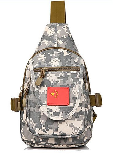 ZQ 2 L Umhängetasche Camping & Wandern Legere Sport Multifunktions Schwarz / Braun 1680D Polyester Other acu color