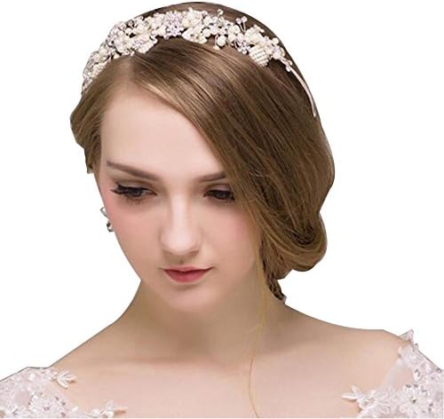DDUUMY Women 's High - End Handmade Headdress Silver Rhinestones Bridal Wedding Dresses Wedding Dress Accessories , + (ear)