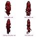 22" PONYTAIL Clip in Hair Extensions WAVY Pillar Red REVERSIBLE Claw Clip