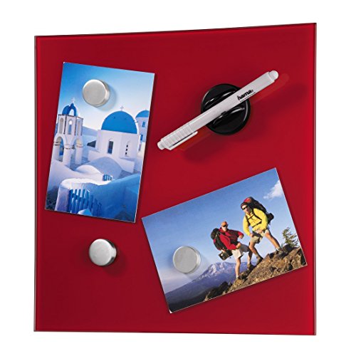 Preisvergleich Produktbild HAMA Glas-Magnetboard, 30x30 cm rot