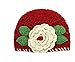 Demarkt Baby Girls Toddler Knitted Winter Warm Crochet Flower Beanie Hat Cap Handmade Red