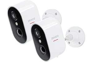 DEKCO Security Camera Outdoor Battery Operated, Wireless CCTV Camera for Home Security, 1080P WiFi Camera Outdoor/Indoor with PIR Human Motion Detection & Siren, 2 Way Audio, IP66 Waterproof