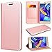 Produktbild Huawei Honor 9 Hülle, CE-Link Lederhülle Ledertasche Schutzhülle Premium PU Leder Flip Wallet Case Innere Weiche Silikon Handy Tasche Schale Etui mit Kartenfach Standfunktion Protective Cover Schutz für Huawei Honor 9 Handyhülle - Rose Gold