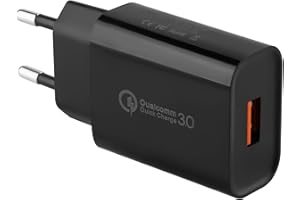 KAIMENGLONG Caricatore USB Spina, Caricatore da 18W Caricatore Rapido 3.0 Caricatore Rapido Alimentatore USB per Samsung S10 S6 S7 S8 S9 Edge/Plus/Active, S22 S21 S20 A03 A13 A53 e Altri Smartphone/Dispositivi